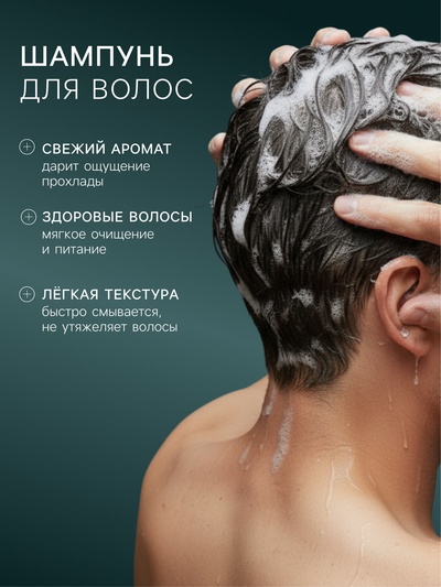 Подарочный набор мужской Norland Men Ice Freshness, гель для душа 250 мл, шампунь 250 мл
