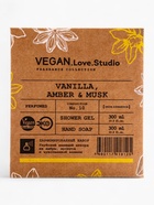 Подарочный набор женский VEGAN.Love.Studio, гель для душа, мыло для рук, парфюмированный, ваниль, амбра, мускус - Фото 3