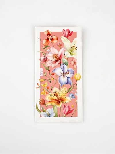 Конверт для денег «Цветы», 16.5×8 см