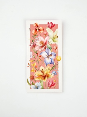 Конверт для денег «Цветы», 16.5×8 см