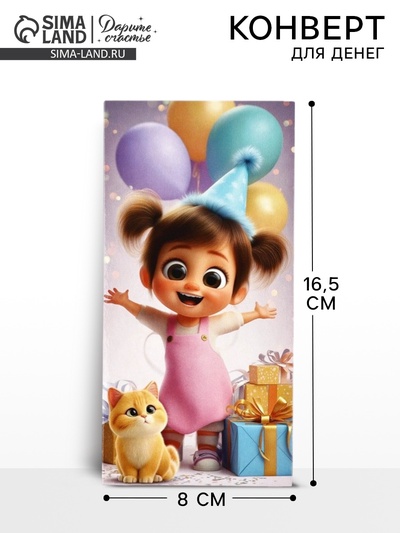 Конверт для денег «Хорошее настроение», 16.5×8 см