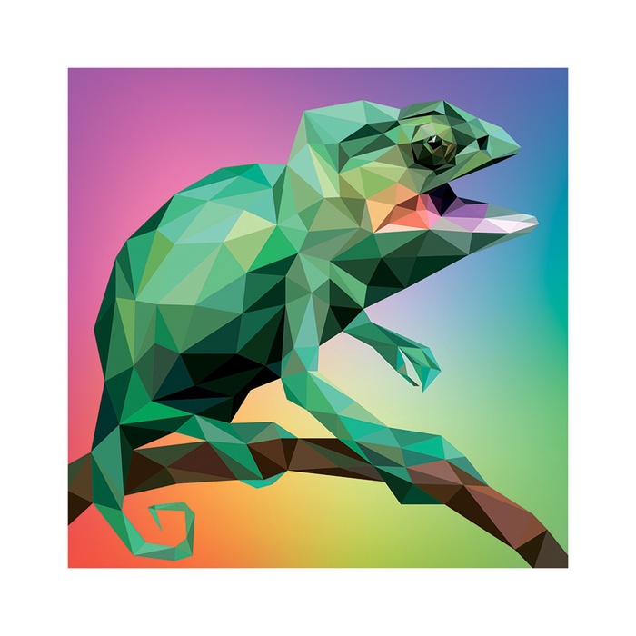 УЦЕНКА Алмазные узоры. Хамелеон 30×30 см 06717 - Фото 1