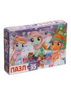 УЦЕНКА Пазл «Новый год у лошадок», 35 деталей - Фото 2