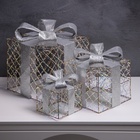 УЦЕНКА Фигура световая «Подарки», 20×15×10 см, 35LED, ААх2 (не в компл.), Т/БЕЛЫЙ 10946631