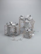 УЦЕНКА Фигура световая «Подарки», 20×15×10 см, 35LED, ААх2 (не в компл.), Т/БЕЛЫЙ 10946631