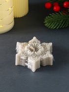 Свеча новогодняя «Звездочка ажурная», 75×70×25 мм, молочно-серый - Фото 4