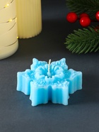 Свеча новогодняя «Звездочка ажурная», 75×70×25 мм, голубая - Фото 3