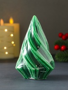 Свеча новогодняя «Елочка спиралька», 110×75×65 мм, зелёная 10898525