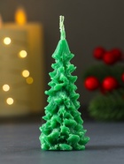 Свеча новогодняя «Ель», 80×40 мм, зелёная - Фото 2