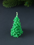 Свеча новогодняя «Ель», 80×40 мм, зелёная - Фото 4