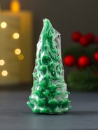 Свеча новогодняя «Ель», 80×40 мм, зелёная - Фото 5