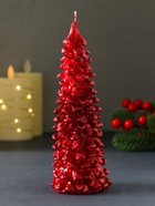 Свеча новогодняя «Ель большая», 160×60 мм лак, красная - Фото 3