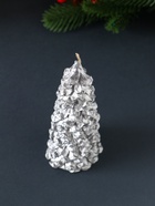 Свеча новогодняя «Ель большая», 160×60 мм лак, серебро - Фото 4