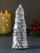 Свеча новогодняя «Ель большая», 160×60 мм лак, серебро - Фото 5