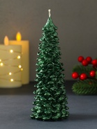 Свеча новогодняя «Ель большая», 160×60 мм лак, зелёная - Фото 3