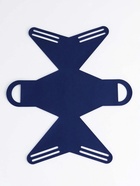 Кожаная подарочная сумочка для бижутерии и сувениров, глубокий синий с бантом (лента), 13×12×5.5 см - фото 58059620