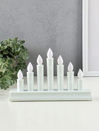 Светодиодная свеча LED RISALUX «Рождественская горка», новогодний ночник, 3×AAA, белый, 23.7×5×15 см - Фото 2