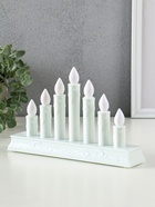 Светодиодная свеча LED RISALUX «Рождественская горка», новогодний ночник, 3×AAA, белый, 23.7×5×15 см - фото 809263658