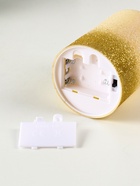 Светодиодная свеча LED RISALUX «Блёстки», ночник, 3×AAA, золото, 7.5×7.5×10 см - Фото 3