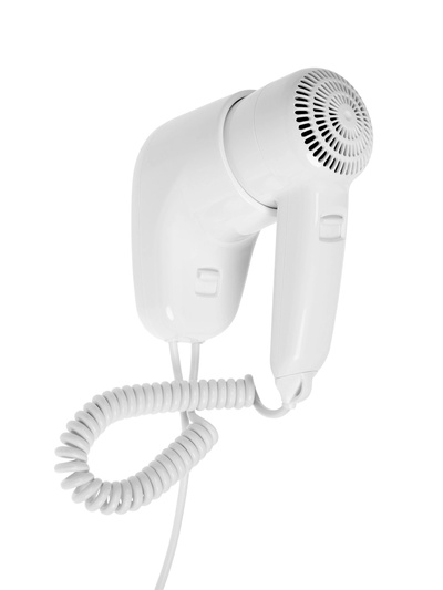 Фен LGE-006, 1300 Вт, настенный, 2 скорости, крепление, белый