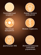 Фигура светящаяся RISALUX «Медуза», ночник, звуковое управление, сенсор, подвижная, RGB, 5V, USB, без подставки, 9.7×18.5 см - фото 23596045