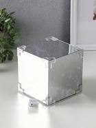 Фигурка-зеркало светящаяся RISALUX «Бесконечные тюльпаны», 3D акрил, 20 цветков, в подарочном пакете, 12×12×12 см - Фото 2