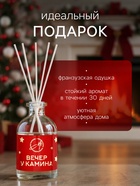 Новогодний ароматический диффузор «Вечер у камина», с открыткой и палочками, для дома, 50 мл - Фото 3