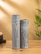 Свеча в бамбуке тройная, 15×13×30 см, 100 мл, серая - фото 809305429