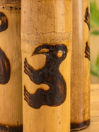 Свеча в бамбуке тройная «Птица», 14×14×30 см, 100 мл, бежевая - фото 809305444