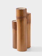 Свеча в бамбуке тройная, 14×15×30 см, 100 мл, бежевая - Фото 4