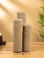 Свеча в бамбуке тройная, 15×15×30 см, 100 мл, песочная - фото 809305458