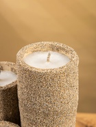 Свеча в бамбуке тройная, 15×15×30 см, 100 мл, песочная - фото 809305461