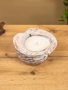 Свеча в кокосе, 20х20х7 см, цв. белый - фото 809305465