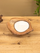 Свеча в кокосе, 18×22×7 см, коричневая - фото 809305471