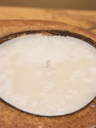 Свеча в кокосе, 18×22×7 см, коричневая - фото 809305472