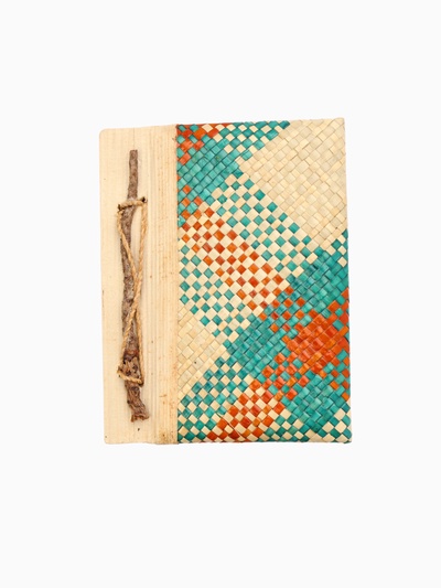 Блокнотик плетёный, 48 листов, 14×18×2 см, разноцветный