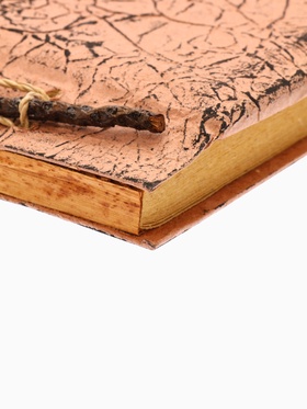 Блокнотик плетёный, 48 листов, 14×18×2 см, бежево-чёрный