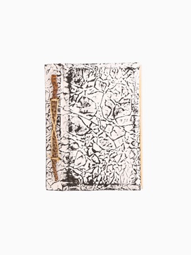 Блокнотик плетёный, 48 листов, 14×18×2 см, чёрно-белый