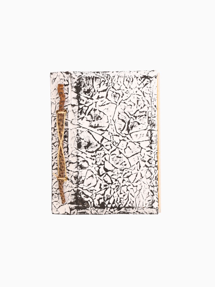 Блокнотик плетёный, 48 листов, 14×18×2 см, чёрно-белый - Фото 1