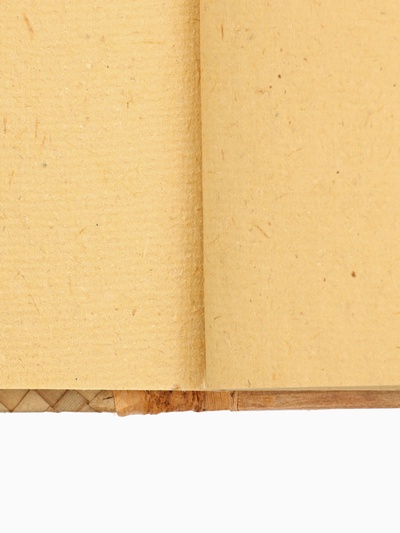 Записная книжка плетёная, 48 листов, 17×22×2 см, бежевая