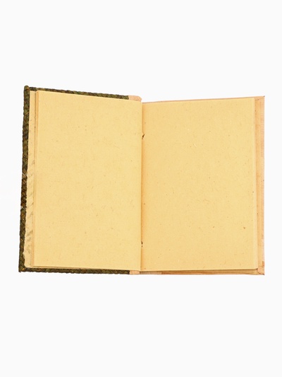 Записная книжка плетёная, 48 листов, 17×22×2 см, зелёная