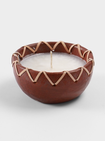 Свеча в керамической чаше, 11×11×5 см