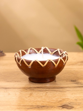 Свеча в керамической чаше, 9×9×4 см