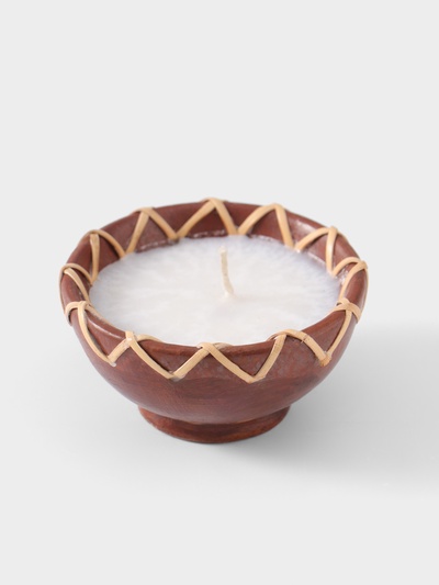 Свеча в керамической чаше, 9×9×4 см