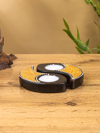 Набор свечей «Инь Янь», 13×13×2 см, керамика