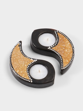 Набор свечей «Инь Янь», 13×13×2 см, керамика