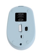 Мышь WELLMADE M03, беспроводная, оптическая, 1200 dpi, голубая - Фото 6