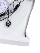 УЦЕНКА Часы настенные, серия: Ажур,«Павлин со стразами», плавный ход, d=15 см, 46×47.5 см - Фото 9