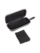 УЦЕНКА Футляр для очков Классик, 16,8*5,5*8 см, на молнии, салфетка, черный - Фото 7