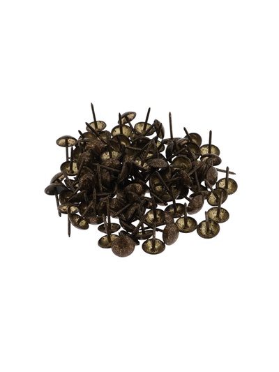 УЦЕНКА Гвозди ТУНДРА, декоративные, обивочные, 11×17 мм, античная бронза, 470 шт.